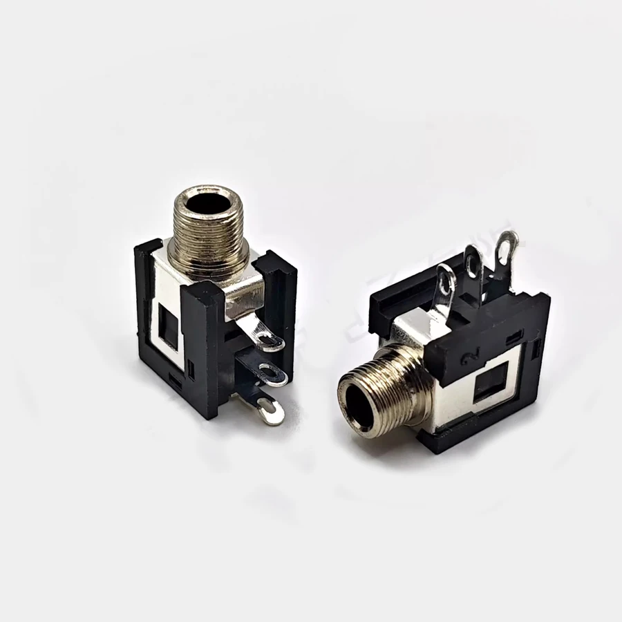 20/50/100PCS PJ-376M 3.5mm 3.5 Audio Female Socket Connector With Nuts 3Pin Dual-Channel For Headphone Jack