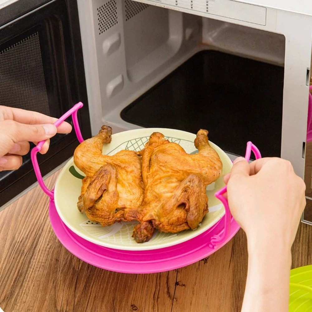 Microwave Folding Tray Double Your Microwave Capacity For Faster-cooking. Small Kitchen Organization