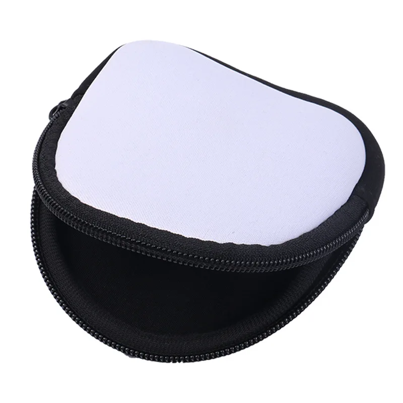 10pcs Sublimation DIY White Blank Neoprene Half Shaped Waterproof Protable Coin Purses