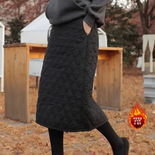 보온 하이웨이스트 스커트 여성복 하이웨이스트 보온 코튼 라인 후면 지퍼 중간 길이 스커트 하이웨이스트 스커트 하이웨이스트 스커트 