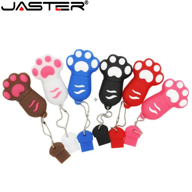 JASTER التوصيل المجاني الأزياء الكرتون القط مخلب فلاش بطاقة ذاكرة usb عصا 32gb/16gb/8gb/4gb usb 2.0 الذاكرة بطاقة الذاكرة الأزياء