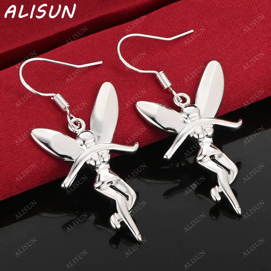 

ALISUN 925 Sterling Silver Angel Earrings Drop Earrings Charm Trend Birthday Gifts Fashion Party Fine Jewelry