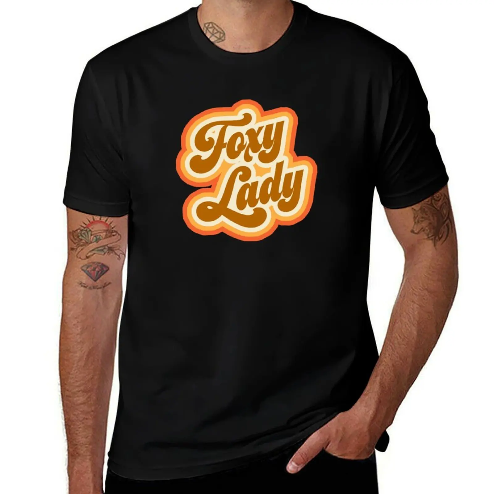 

Foxy Lady Vintage 1970s T-Shirt g man t shirts for men man t shirt luxury t shirts for man slim fit T-shirt