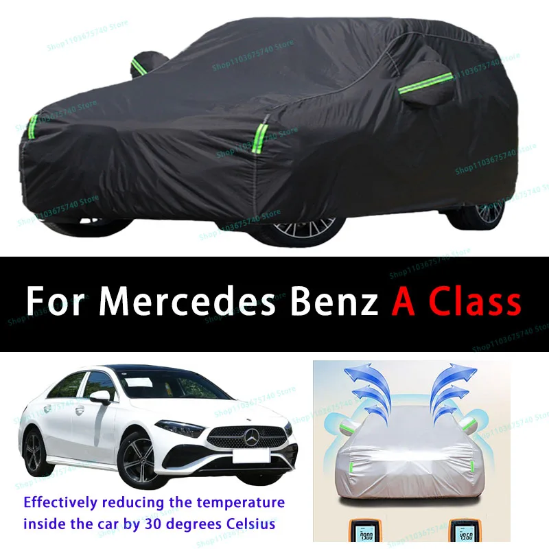 

For Mercedes Benz A Class Summer Full Car Covers Outdoor Sun uv Protection Dust Cooling Protective Auto Protective Cover