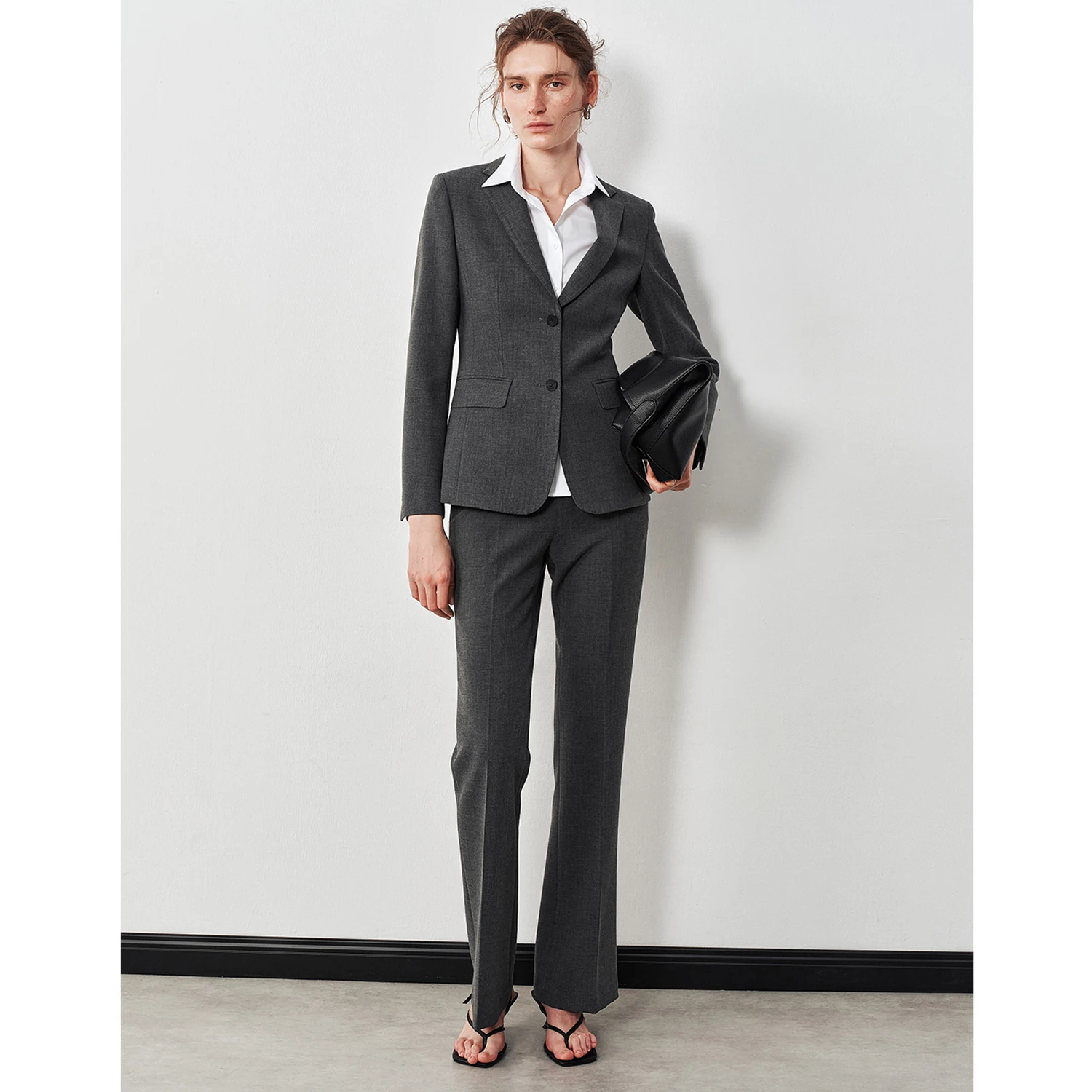 Allingentle النساء Pantsuit المرأة 2 قطعة مجموعة كلاسيكية 2-زر السترة فضفاضة تناسب أزياء للمكتب تخصيص