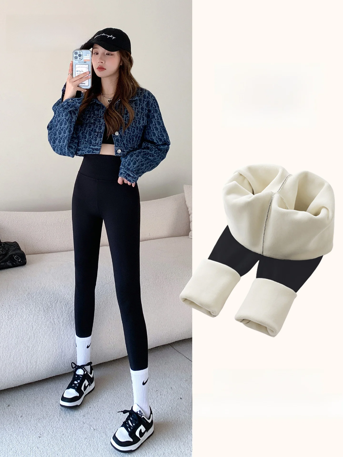 Calor calças de yoga femininas thiened outono inverno cintura alta leggings longas arca pele design barriga controle bunda levantamento