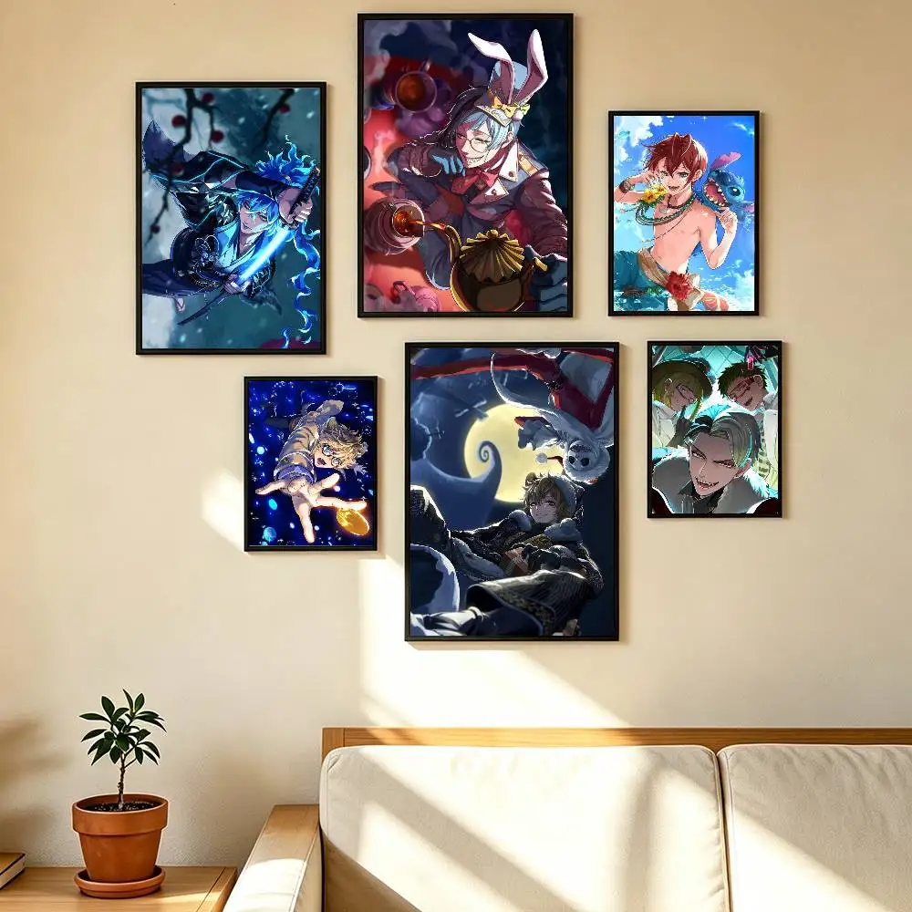 Twisted Wonderland Anime Game Character Poster High Quality Dorm Living Room Aesthetic Wall Decoration Painting Stickers Gift