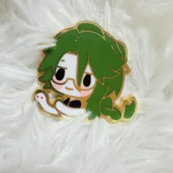 Baizhu Genshin Impact kirsite enamel pin (Has texture paint) Comes with original design back card