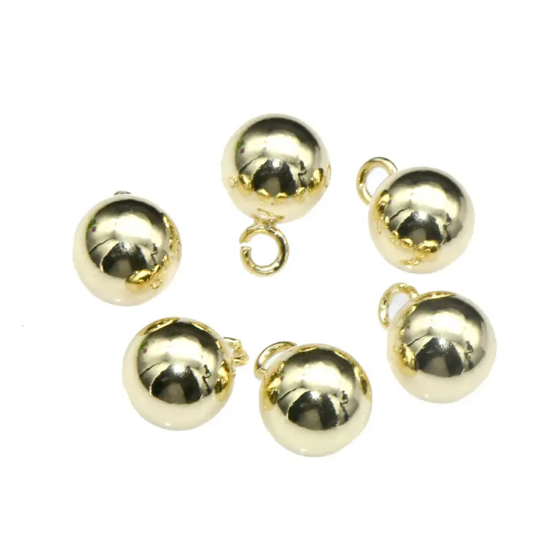 Jewelry Making Supplies High Quality Color Remain Gold Plated Empty Round Ball Pendant Charms for DIY Women Earring Necklace