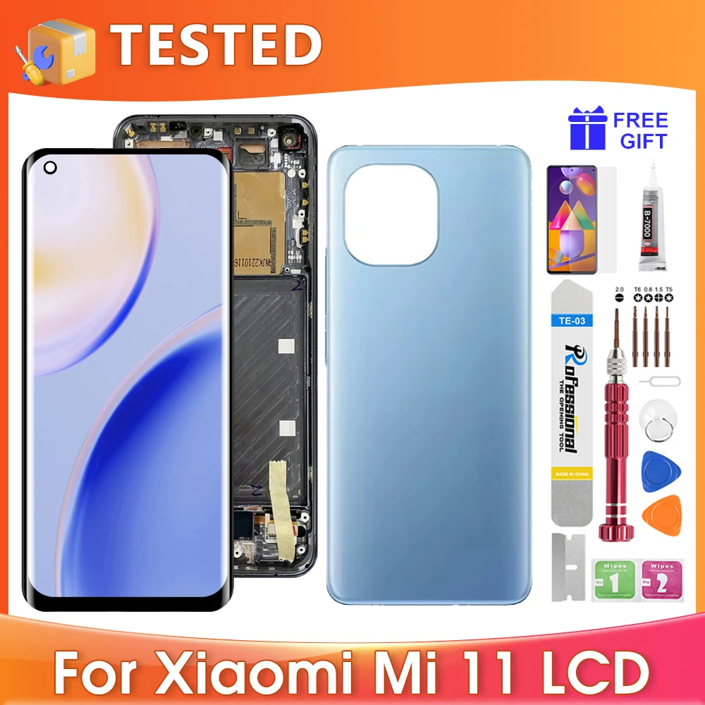 

6.81''For Xiaomi Mi 11 For Mi 11 M2011K2C M2011K2G LCD Display Touch Screen Digitizer Assembly Replacement