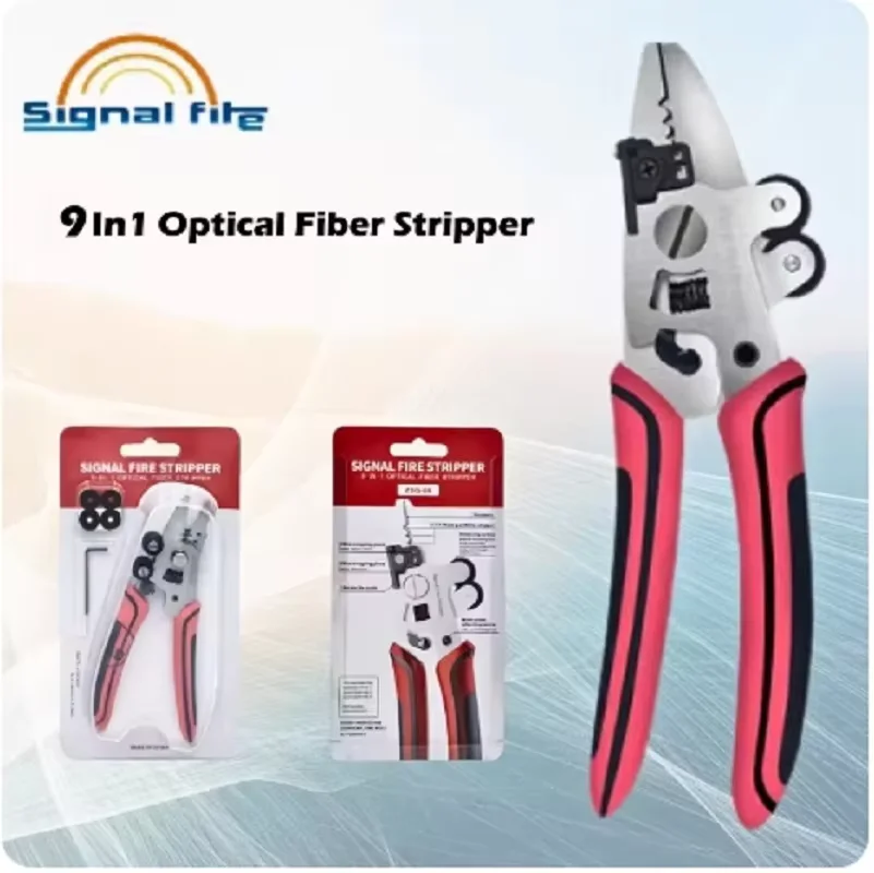 Signalfire 9 In1 Multifunctional Optical Fiber Stripper ZSQ-09 Optic Miller Scissors Wire Pliers