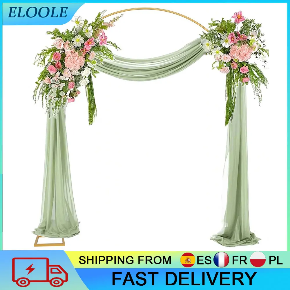 Arche de mariage 2,1 x 2,4 m, support d'arche à ballons en métal avec base, structure d'arche pour toile de fond de mariage, arche en métal pour fleurs pour fête d'anniversaire