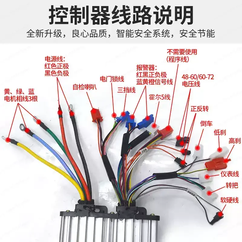 1.5KW / 1.8KW / 2.2KW 48V-72V Electric Tricycle Motor – Four-Wheel Vehicle Motor & Controller Set