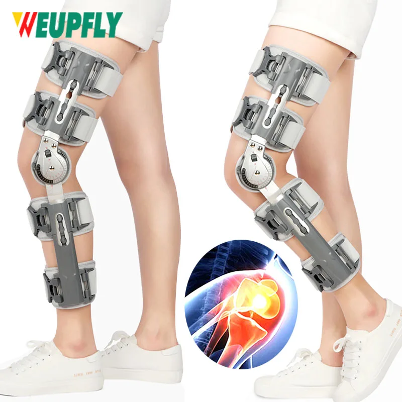 

Hinged ROM Knee Brace Immobilizer Orthosis Stabilizer for ACL MCL PCL Injury -Recovery Support for Orthopedic Rehab Post Op