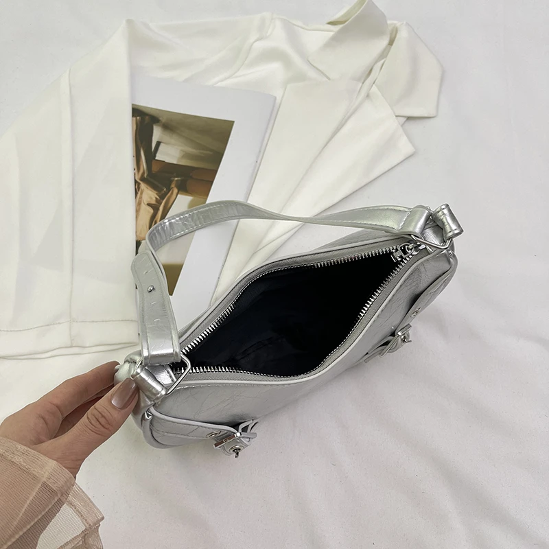 الموضة اليابانية Y2K أنثى تحت الإبط حقيبة بولي Leather جلدية فاخرة حقائب كتف المرأة فريدة من نوعها السيدات حقائب كروسبودي حقيبة يد صغيرة