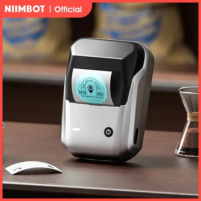 NIIMBOT B1 Portable Thermal Printer With Tapes 2 Inch Adhesive Label Printer Sticker Maker Support Smartphones PC