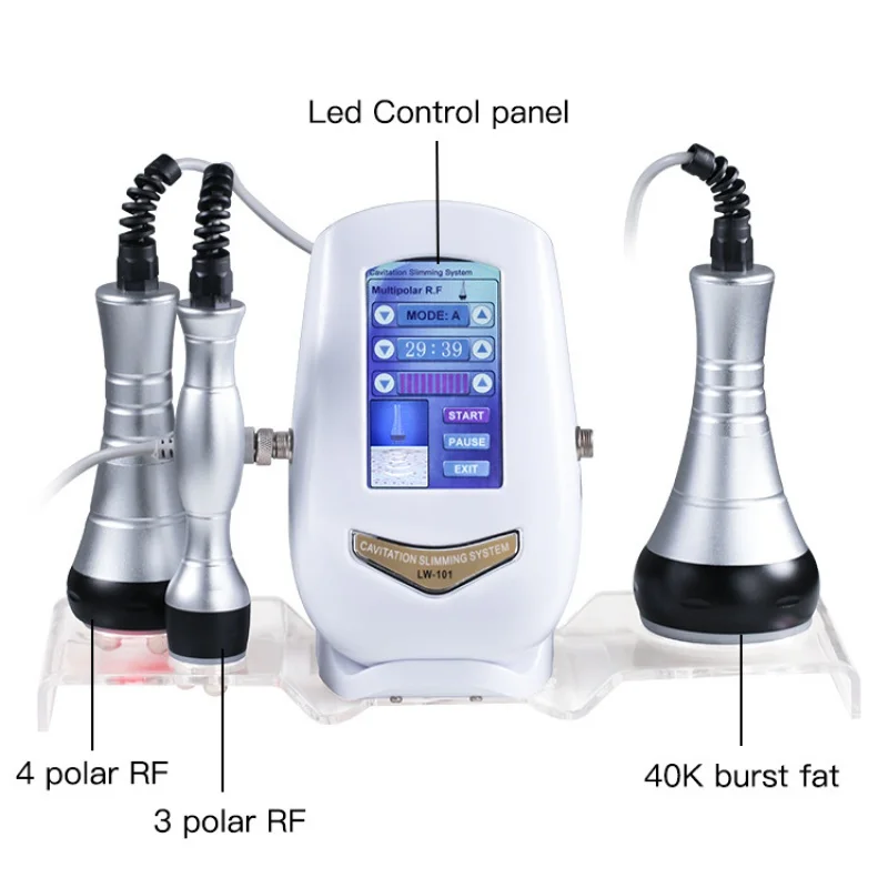 3 IN 1 40KHZ Cavitating Ultrasonic Slimming Machine RF Weight Reducing Massager Anti Wrinkle Firming Skin Care Tool