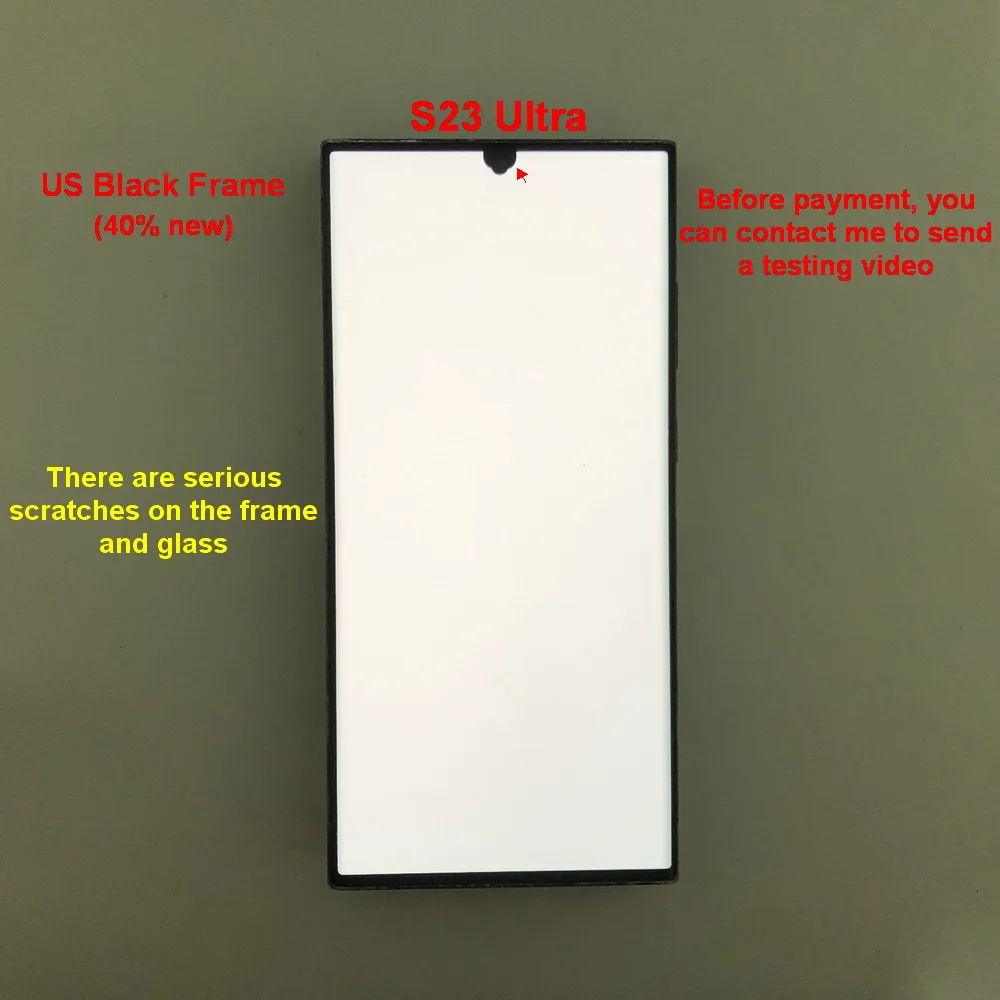 Met gebreken Amoled Voor Samsung Galaxy S23 Ultra 5G Lcd S918B S918B/DS Display Touch Screen Digitizer montage 100% testen
