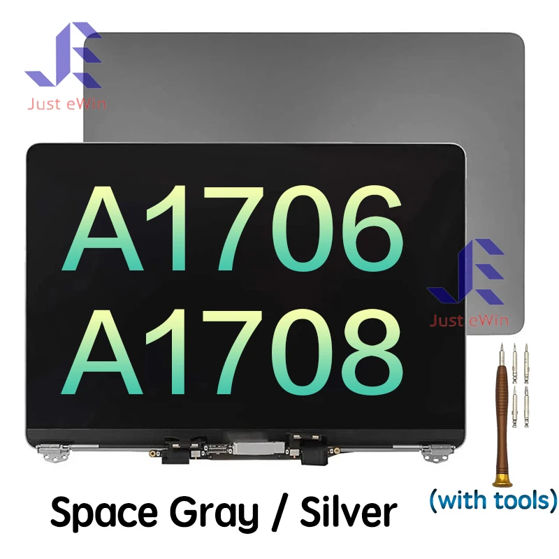 

Laptop A1706 A1708 Display Assembly for Macbook LCD Screen Silver Space Gray Retina 13" 2016 2017 Year EMC 3071 3163 2978 3164