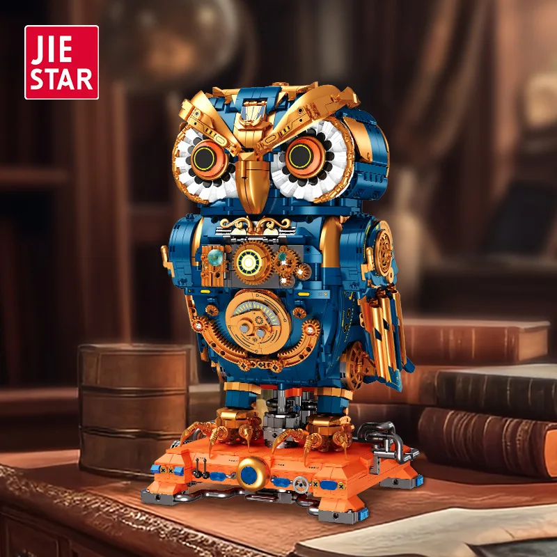 3210pcs Steam Punk Owl Mechanical Assembly Toy MOC Blocks Small Particles Children's Gift Educational Building Puzzle Model