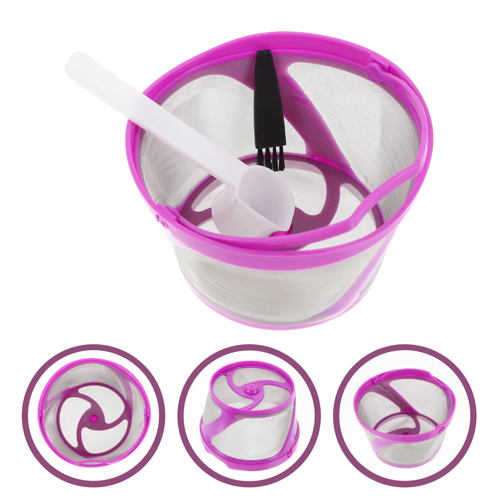 

1Pcs Stainless Steel Coffee Filter Basket Durable Large Capacity Reusable Coffee Strainer Home Brewing Tool Filter Basket