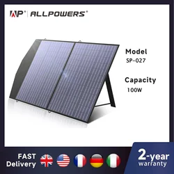 ALLPOWERS Solar Charger 18V 100W Foldable Solar Panel Suit For Portable Power Station/Generator Outdoor Travel Camping