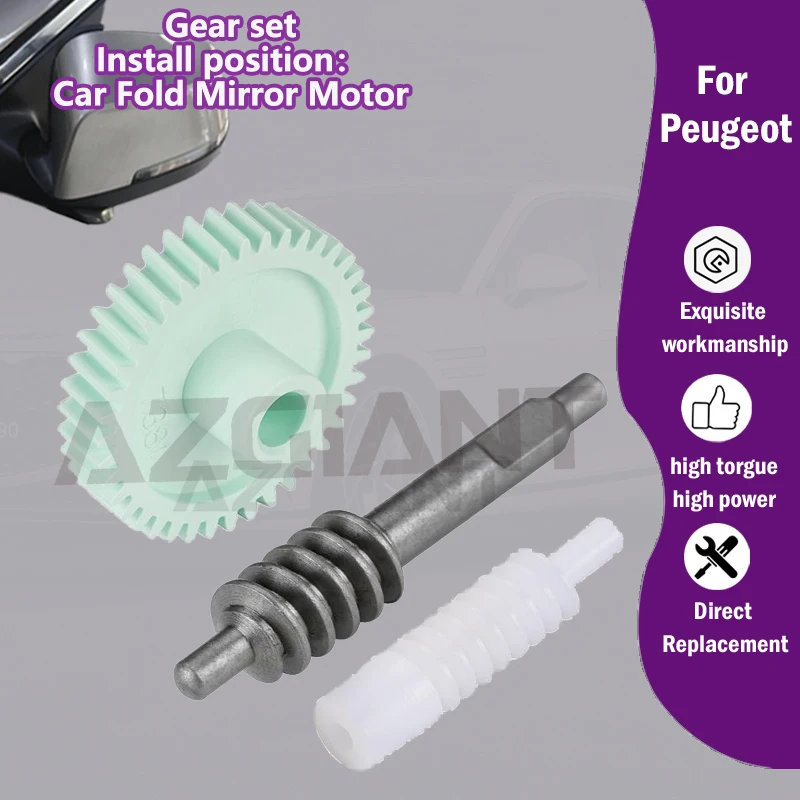 

1/5PCS AZGIANT For Peugeot 4007 2007-2012 Car power Rear View Reversing Mirror Folding Control Actuator rigid plastic gearwheel