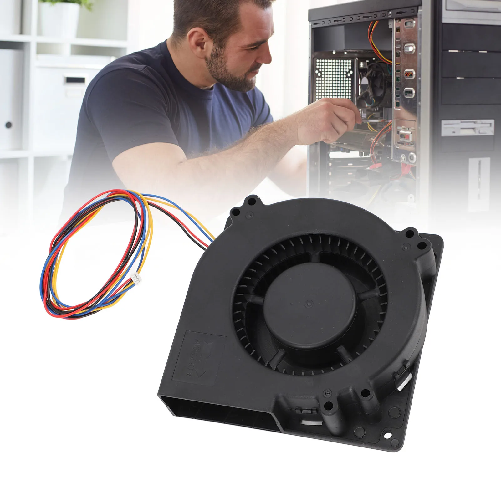 

3D Printer Blower Fan with 4 Pin Plug 24V Dual Ball Bearing Chassis Auxiliary Cooling Fan for X1 P1 Series Blower Cooling Fan