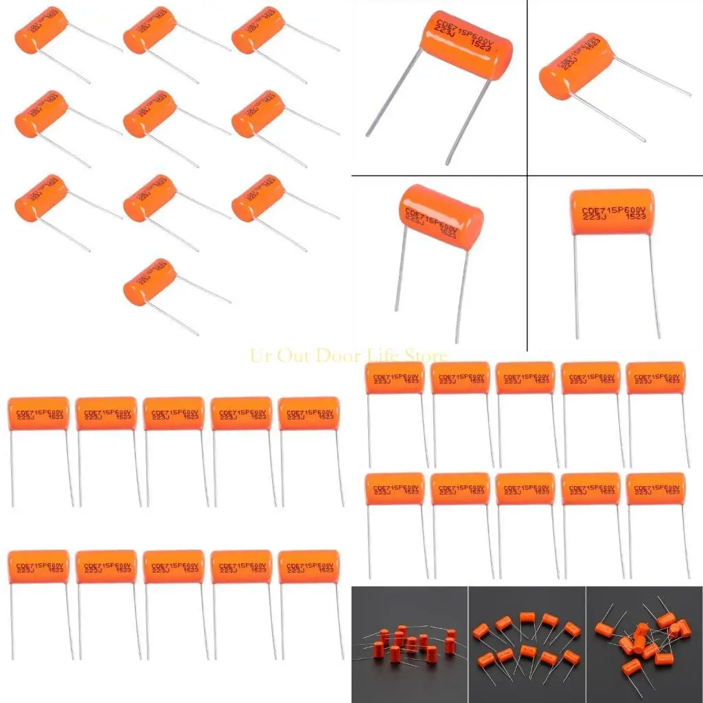 

77 мкФ 10 шт. 715P .022 мкФ оранжевые каплевидные конденсаторы, аксессуары для гитарных тональных конденсаторов