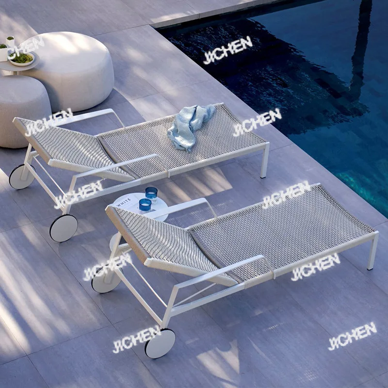 XHH Cama al aire libre Rattan Internet Celebridad Homestay Villa Piscina Sillón Impermeable Patio al aire libre Sunbat al aire libre