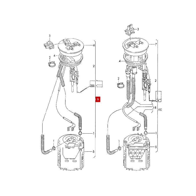 pump assembly with valve VDO fuel delivery unit  1GD919051B  1GD919051F 1GD919051G