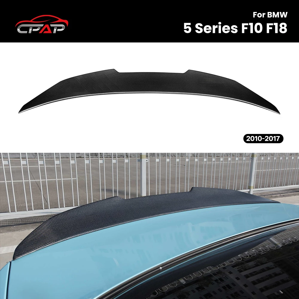 

Real Dry Carbon Fiber Rear Roof Trunk Spoiler Wing for BMW 5 Series F10 F18 PSM Style 2010-2017