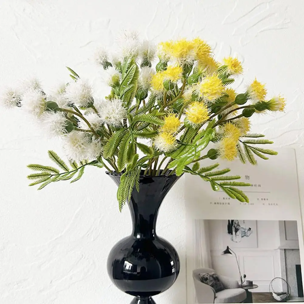 Lifelike Artificial Pompon Mum Fake Silk Kiku Flower Small Chrysanthemum Ball Faux Flower Stem for Fall Wedding Centerpiece 95