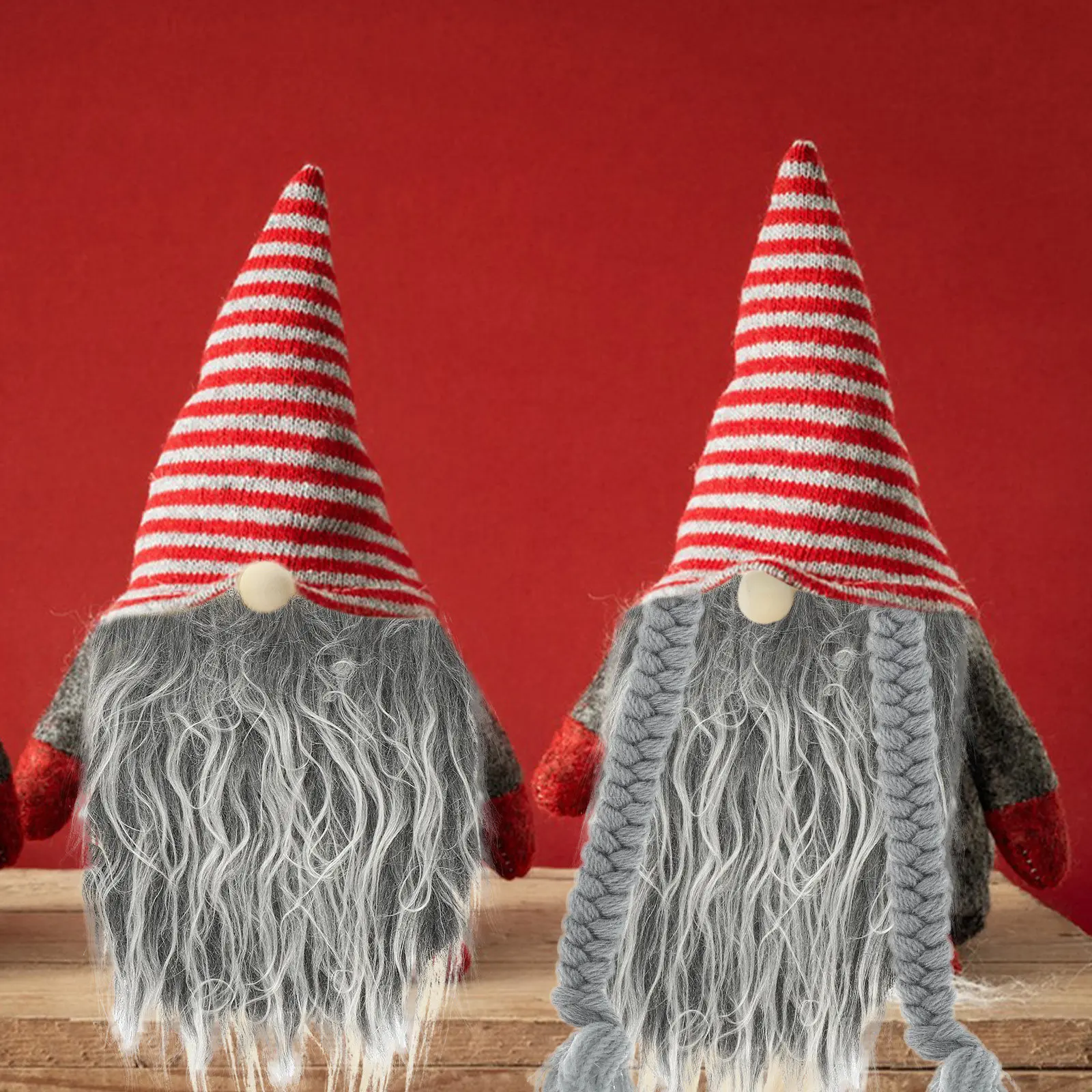 

Набор для изготовления бороды гнома: предварительно нарезанная искусственная борода, деревянные бусины для рукоделия, украшение для дома