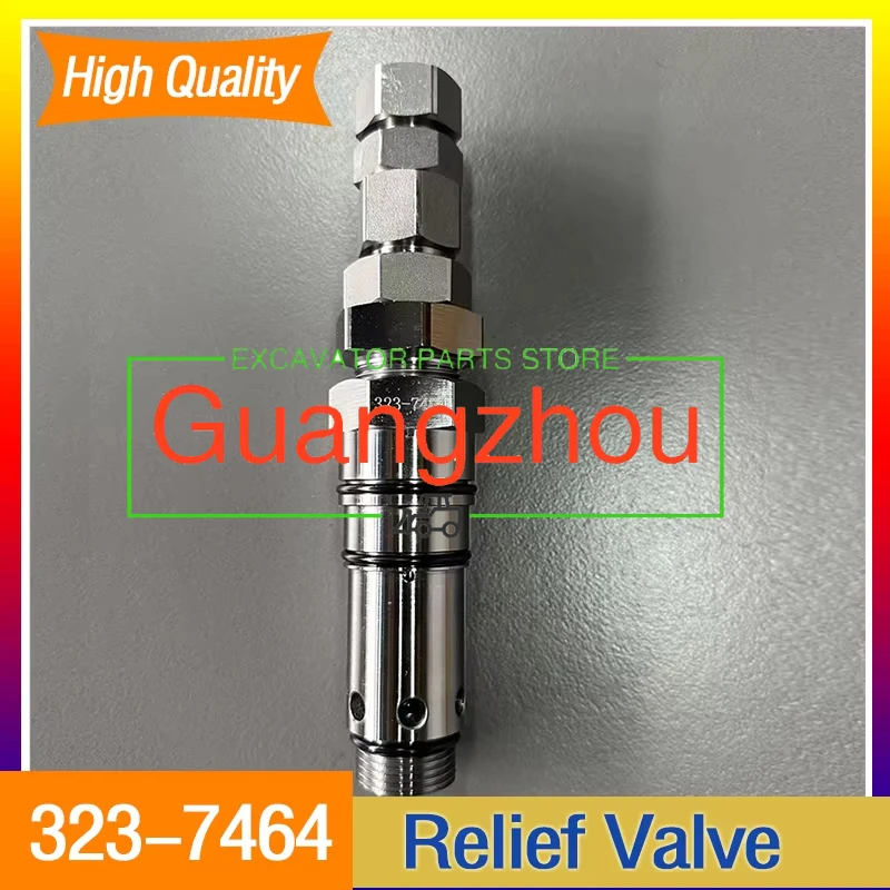 

for E320 320GC 330 336 340 323-7464 3237464 Hydraulic Pilot Main Pressure Safety Relief Valve Excavator Relief Valve Engine New