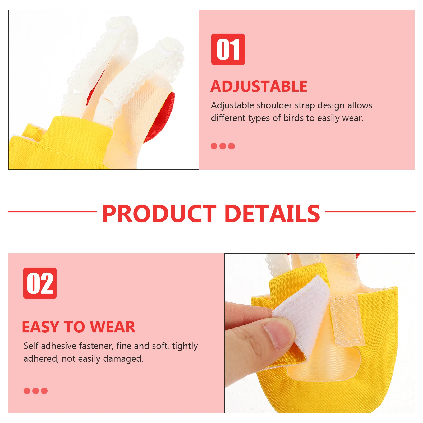 

Bird Diapers for Parrots Cockatiel Flight Clothes Harness Suitable Most Birds Pet Decoration Exquisite Workmanship Bird Clothes