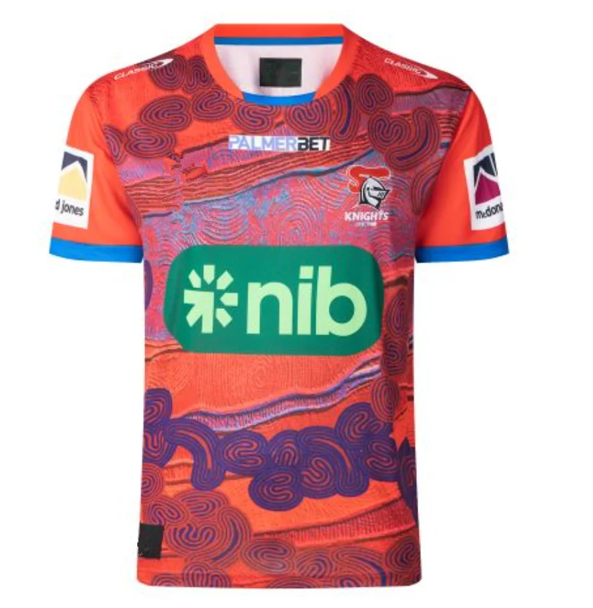 2024 Knights Indigenous Rugby Jersey - Men's Size:S-5XL（Print Custom Name Number）