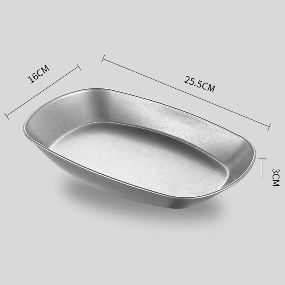 

Reusable 304 Stainless Steel Tableware Camping Tableware Ultra-lightweight Dinner Plate,suitable for Food,salads,picnics,hiking