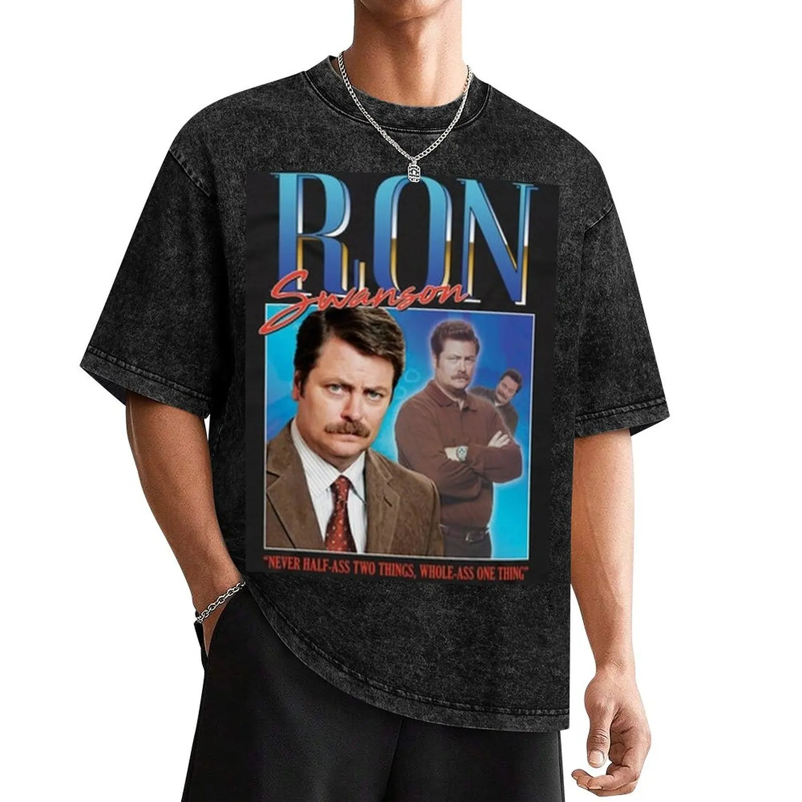 

ron swanson T-Shirt Anime t-shirt essential t shirt man clothes luxury clothes men