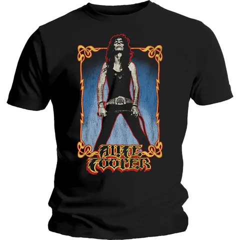 Alice Cooper Vintage Whip Band T-Shirt Cotton Graphic Tee Men Women Summer Streetwear