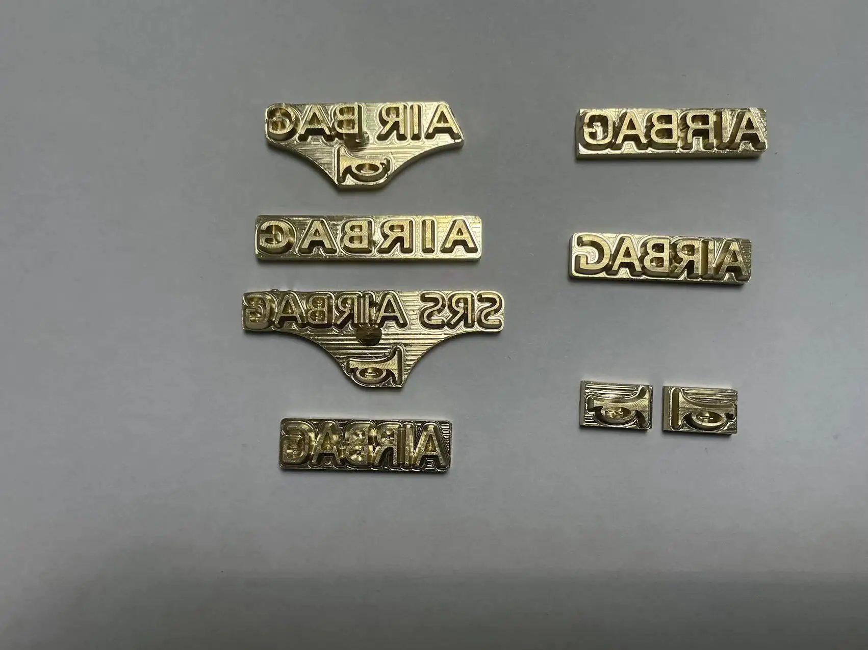 Customized Car D34 D35 D36 D57 D113-D120 SRS SRP Brass Mould Stamp For Airbag Leather Price For One Piece Only