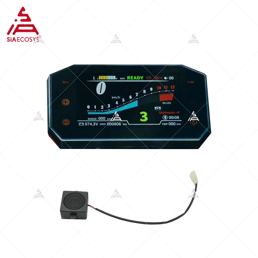 SCJ5066-1 Electric Motorcycle Far Driver Controller Display 5inch Color TFT Speedometer-HDF