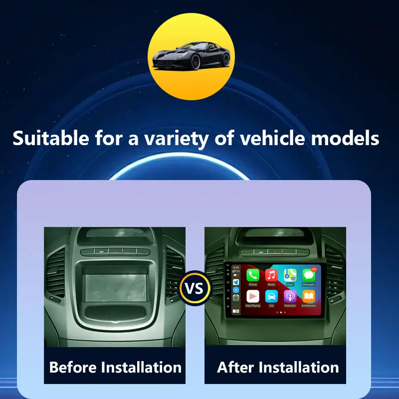 Split Screen Car Radio Video Multimedia Player for Geely GC6 1 2014 - 2016 DSP Stereo Navigation GPS Wireless CarPlay Bluetooth