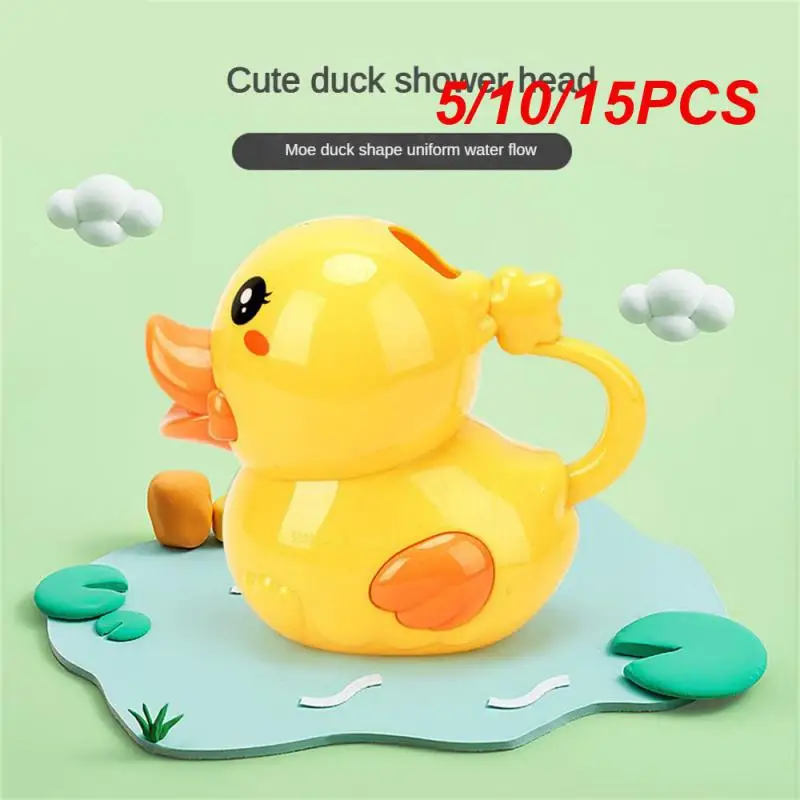 

5/10/15PCS Bath Toys Wash Hair For Baby Kid Watering Pot Beach Pool Shower Water Toy Cute Duck Watering Can Toy Water Play Suit