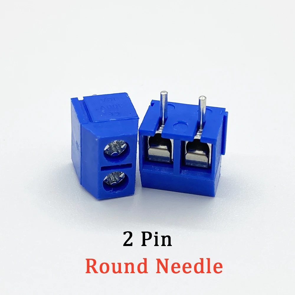 10Pcs KF301 2/3/4/5Pin Spliceable Plug-in Screw Wire Terminal Block KF301-2P KF301-3/4P Pitch 5.0mm Straight PCB Mount Connector