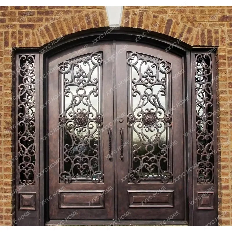 XXCustomization Custom High Quality Cast Iron Door Simple Iron Door Design Wrought Iron Door
