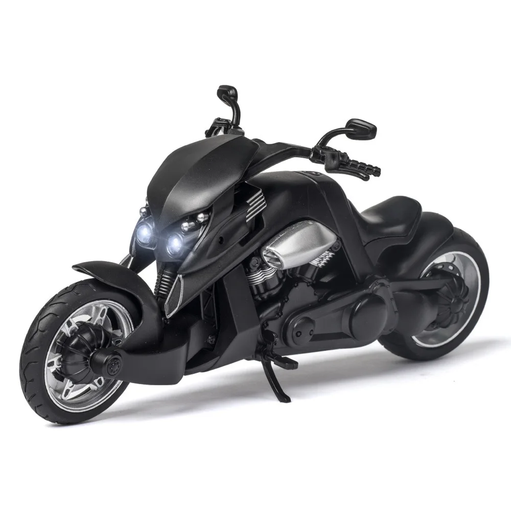 1:12 Yamaha Vorannosaurus V-REX Alliage Moto Modèle De Voiture En Métal Jouet Avec Lumière Et Son Hurbike pour Garçons Collection Cadeaux