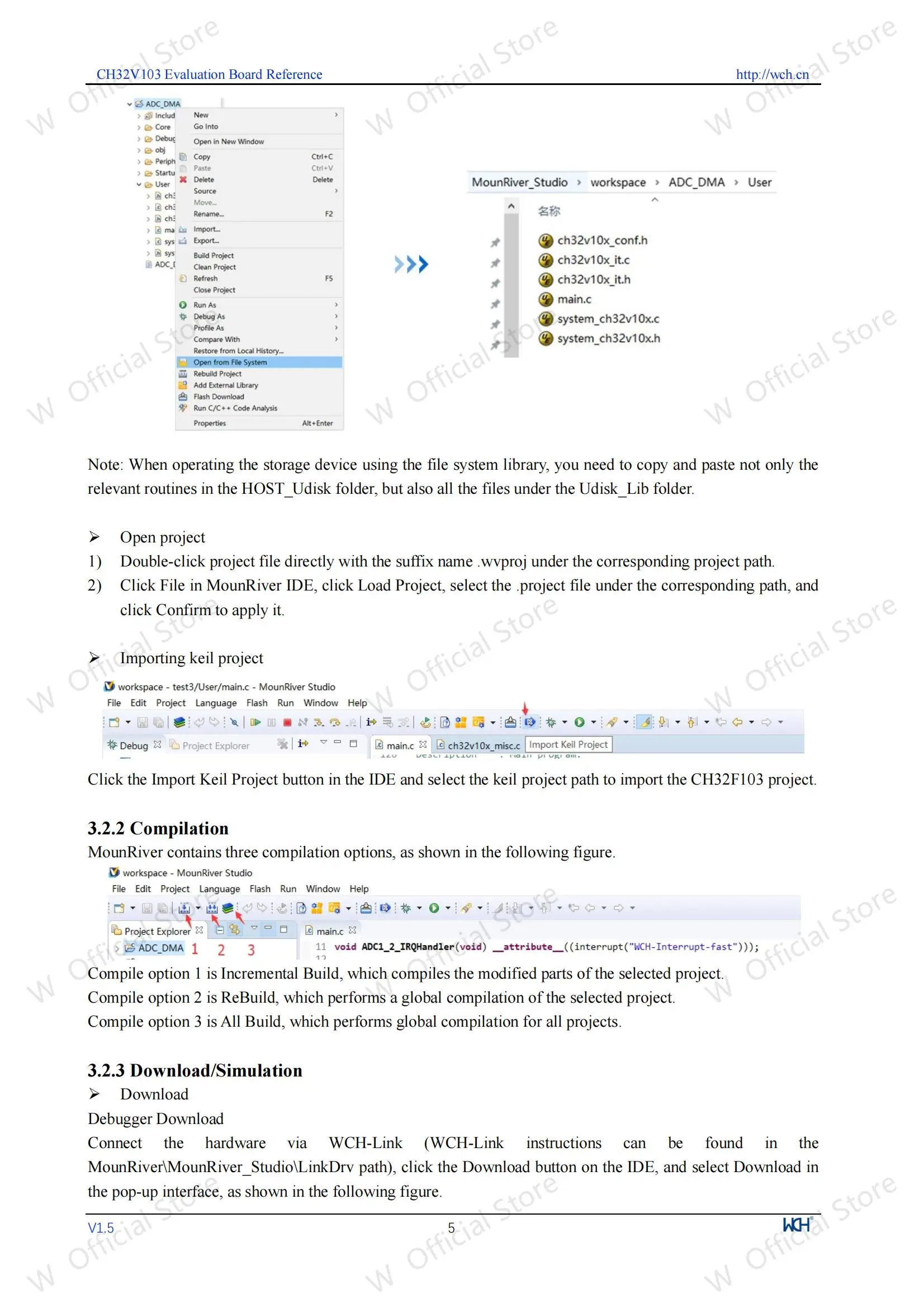 CH32V103-Entwicklungsboard, On-Board WCH-Link-Debugger CH32V103R8T6 Mikrocontroller-Evaluierungsboards – Detail 7