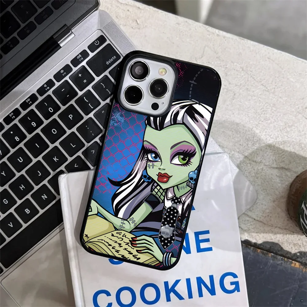 Cartoon M-Monster High Phone Case Strong Magnetic For IPhone 15 14 13 Pro Max 11 12 Mini Alex Mirror For Magsafe