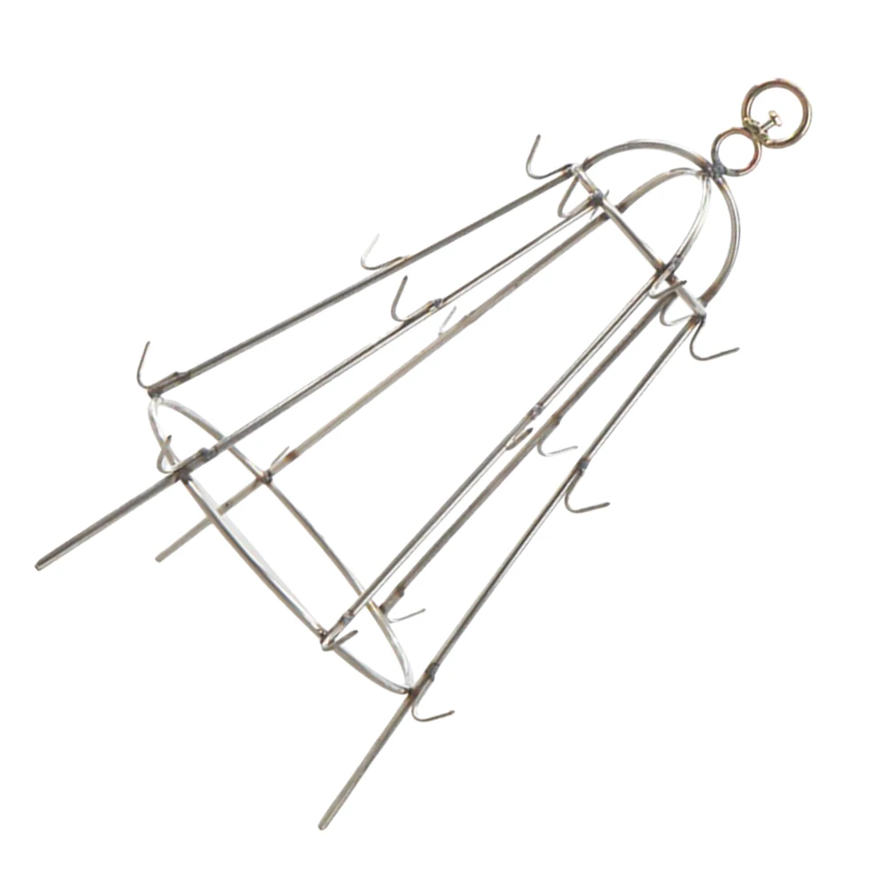 

Stainless Steel BBQ Rack Portable Barbecue Hanging Grill for Meat Chicken Fish Durable Practical Outdoor Cooking Accessories